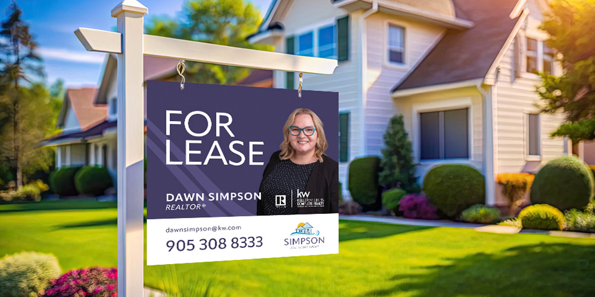 Lawn Sign in front of a house